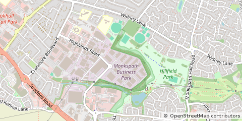Map of Solihull, West Midlands