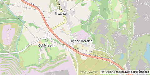 Map of Roche, Cornwall