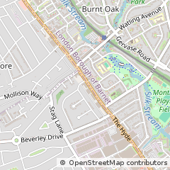 Map of Edgware, Middlesex