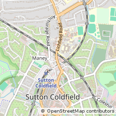 Map of Sutton Coldfield, West Midlands