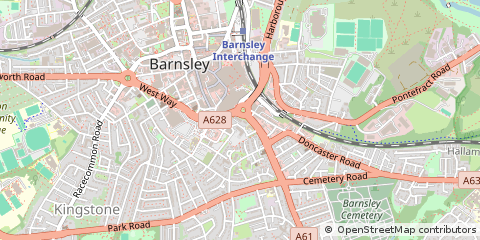 Map of Barnsley
