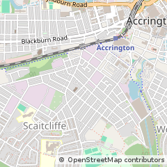 Map of Accrington, Lancashire