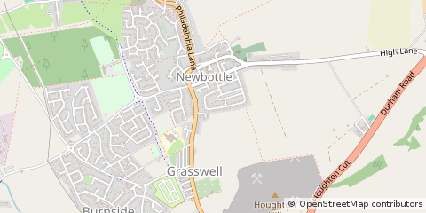 Map of Houghton LE Spring