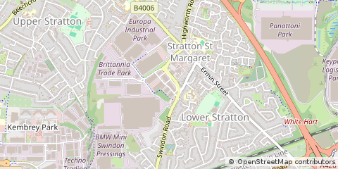 Map of Swindon, Wiltshire