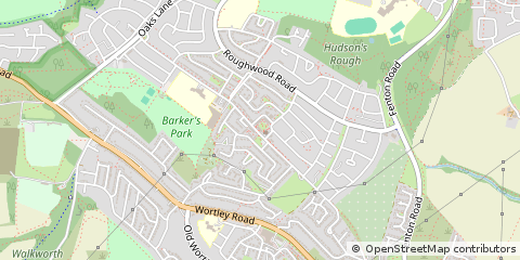 Map of Rotherham, South Yorkshire