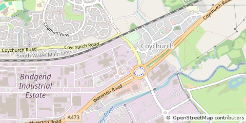 Map of Bridgend