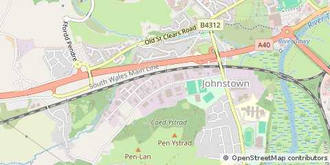 Map of Carmarthen