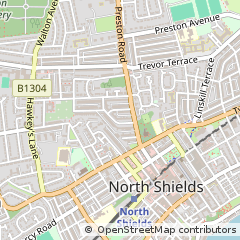 Map of North Shields, Tyne and Wear