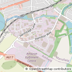 Map of Mansfield, Nottinghamshire