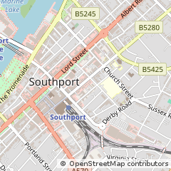 Map of Southport, Merseyside