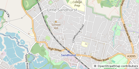 Map of Sandhurst, Berkshire