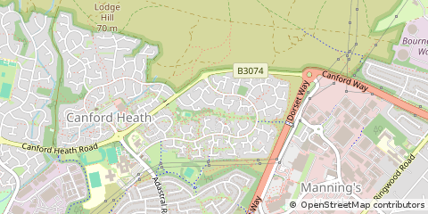 Map of Poole, Dorset