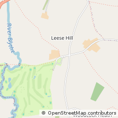Map of Uttoxeter, Staffordshire