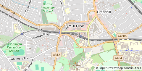 Map of Harrow, Middlesex