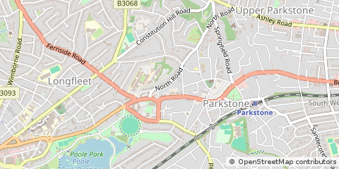Map of Poole, Dorset