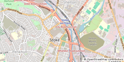 Map of Stoke-on-Trent, Staffordshire