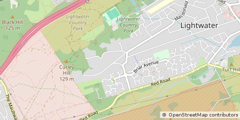 Map of Lightwater, Surrey