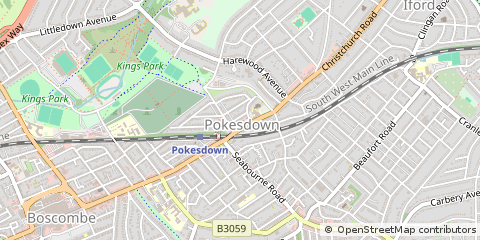 Map of Bournemouth, Dorset
