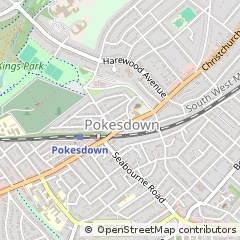 Map of Bournemouth, Dorset