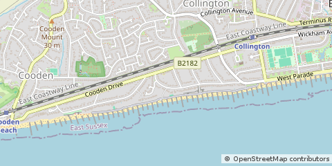 Map of Bexhill-on-SEA, East Sussex