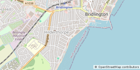 Map of Bridlington, Cheshire