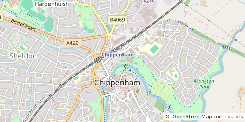 Map of Chippenham, Wiltshire