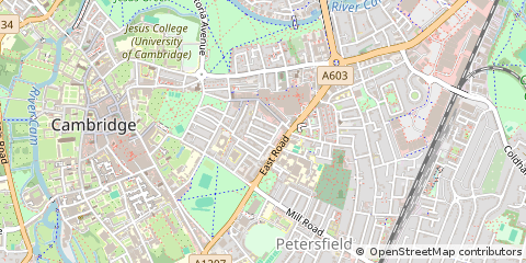 Map of Cambridge, Cambridgeshire
