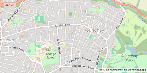 Map of Leeds, West Yorkshire