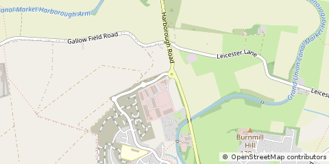 Map of Market Harborough, Leicestershire