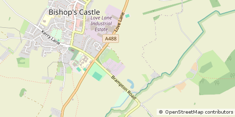 Map of Bishops Castle, Shropshire