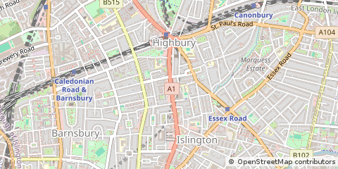Map of Islington, London