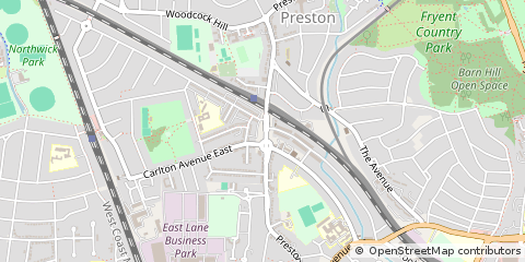 Map of Wembley, Middlesex