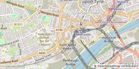Map of Newcastle Upon Tyne