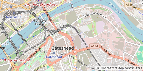 Map of Gateshead