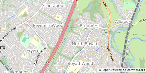 Map of Eastleigh, Hampshire