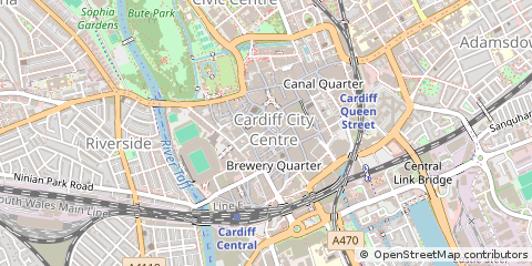 Map of Cardiff