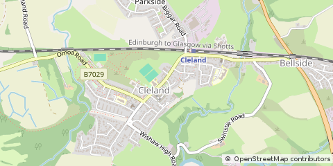 Map of Motherwell, Lanarkshire