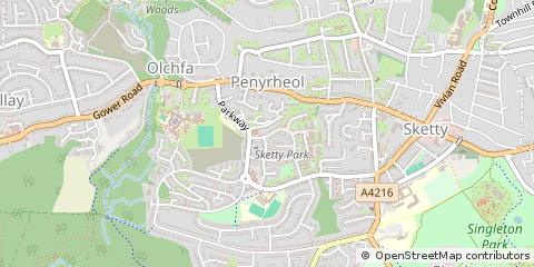 Map of Swansea