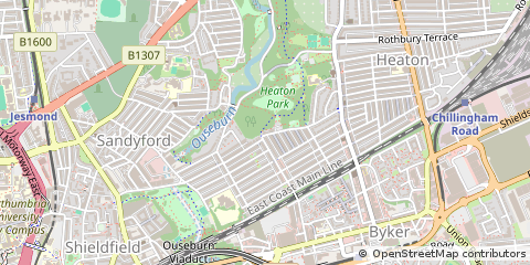 Map of Newcastle Upon Tyne, NE6 5BF