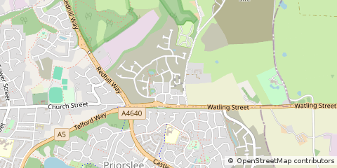 Map of Telford, Shropshire