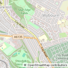 Map of Sheffield, South Yorkshire