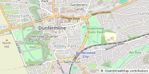 Map of Dunfermline, Fife