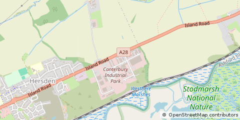 Map of Canterbury, Kent