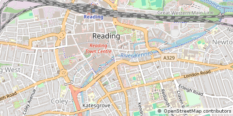 Map of Reading, Berkshire