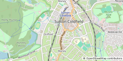 Map of Sutton Coldfield