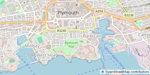 Map of Plymouth, Devon