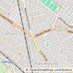 Map of Cardiff, South Glamorgan