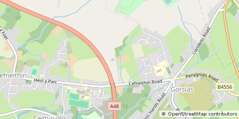 Map of Llanelli, Carmarthenshire