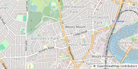 Map of Southampton, Hampshire