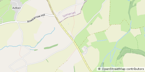 Map of Sherborne, Somerset